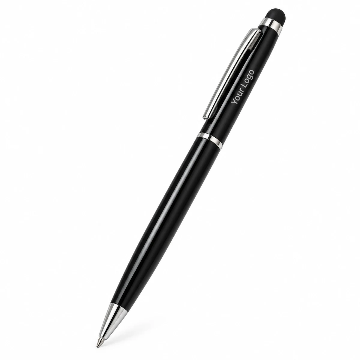Black Premium Steel Pen with Gold-Tone Details